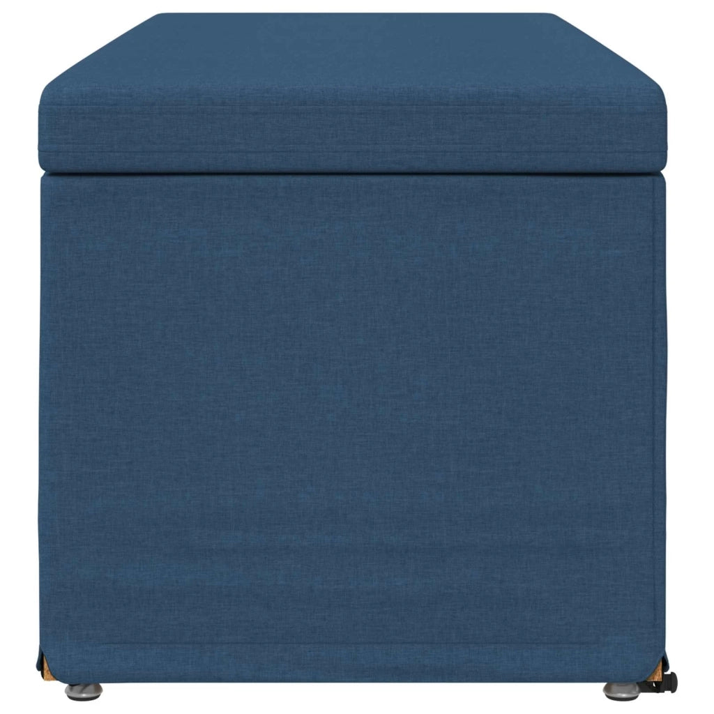 Pouf Blu 101 x 41 x 40 cm Tessuto e Legno Ingegnerizzato