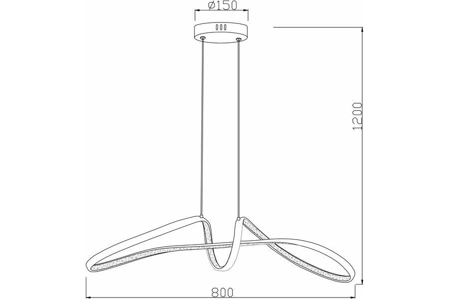 Lampada sospensione Weva Reality LED 40W nera 3000-4000K