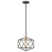 Sospensione Industrial Nordica Astrid Metallo Bronzo Opaco 1 Luce E27