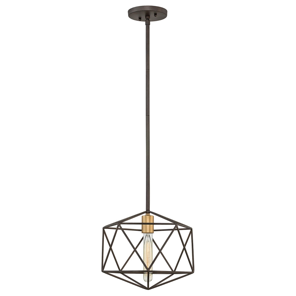 Sospensione Industrial Nordica Astrid Metallo Bronzo Opaco 1 Luce E27