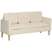 Divano 3 posti in tessuto ¨C zephmum ¨C crema, trapuntato, con contenitore, 166.5x62x82 cm