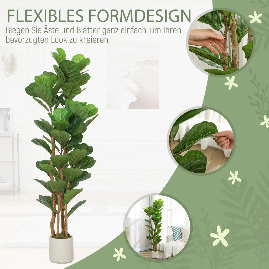 Albero di Ficus Artificiale ¨C zephmum ¨C Verde 50x50x150 cm