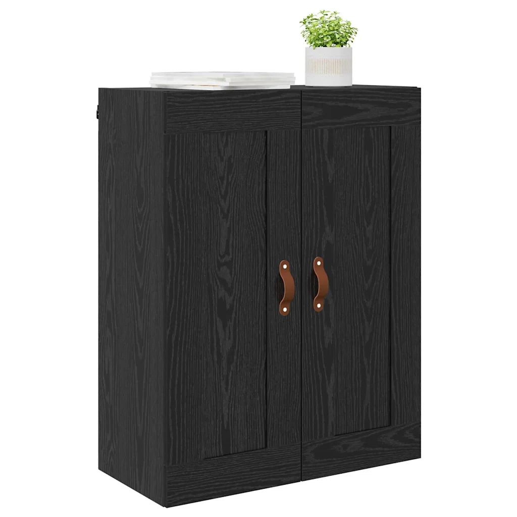 Pensile | Mobile a Parete Rovere Nero 69,5 x 34 x 90 cm Legno multistrato