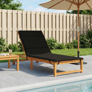 Cuscino per Lettino GEMERT 100% Poliestere Nero 200 x 80 x 3 cm 948573