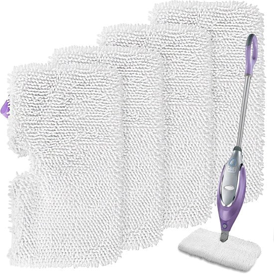 Pacchetto da 4 pezzi di pulitore a microfibra per aspirapolvere a vapore compatibile con i modelli Steam Pocket Mops S3500 serie S3501 S3601 S3550 S3901 S3801 SE450 S3801CO S3601D, lavabile in lavatrice, facile da pulire, facili da lavare pad.