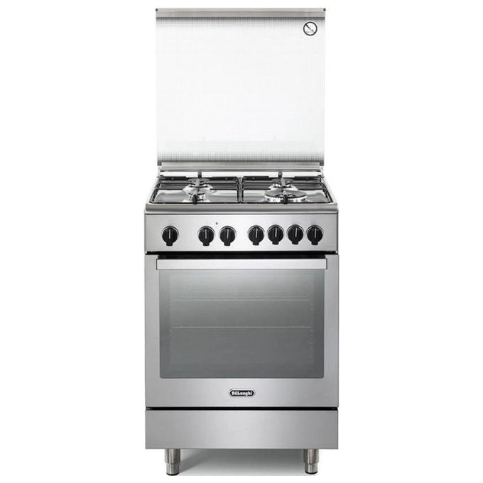De'Longhi PEMX 64 LSG Cucina Piano cottura Gas 4 fuochi Forno Elettrico 74 L Classe A 9 funzioni colore Acciaio Inox
