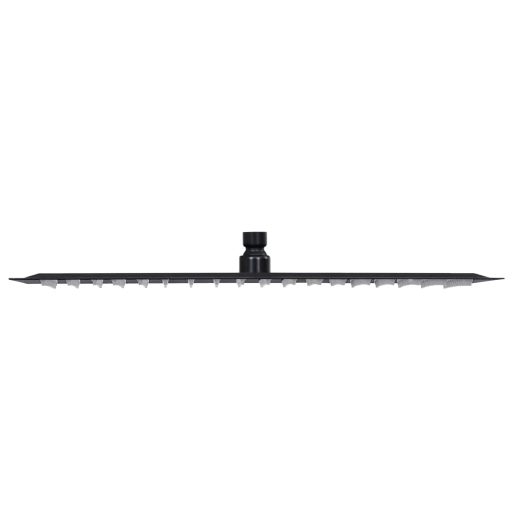 Soffione doccia a pioggia soffione doccia accessorio per il bagno acciaio inox 50 x 50 cm quadrato nero 02_0002081
