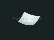 SPIRELLI PLAFONIERA QUADRATA VETRO DECORO CERCHI D. 30X30CM 1 LUCE ATTACCO E27