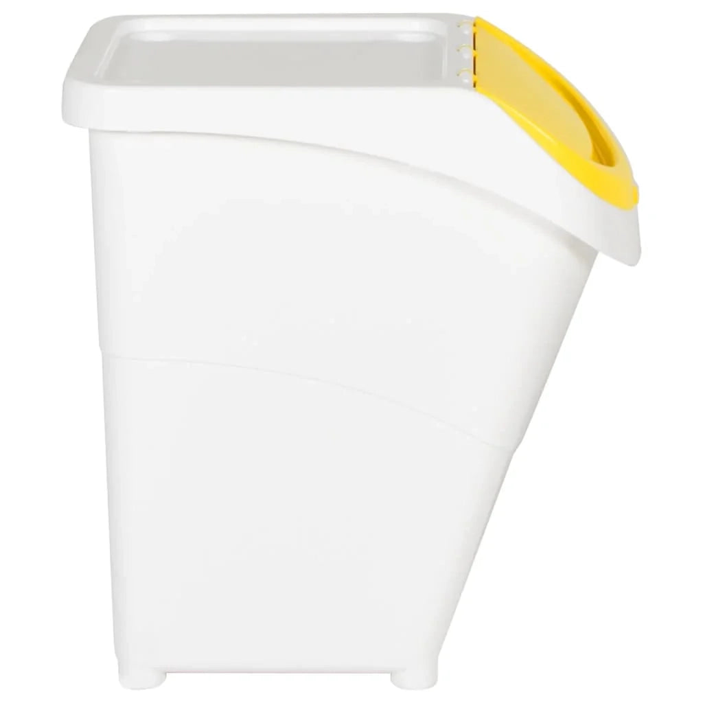 Contenitori impilabili con coperchio 3 pezzi PP 120 litri bianco 02_0006049