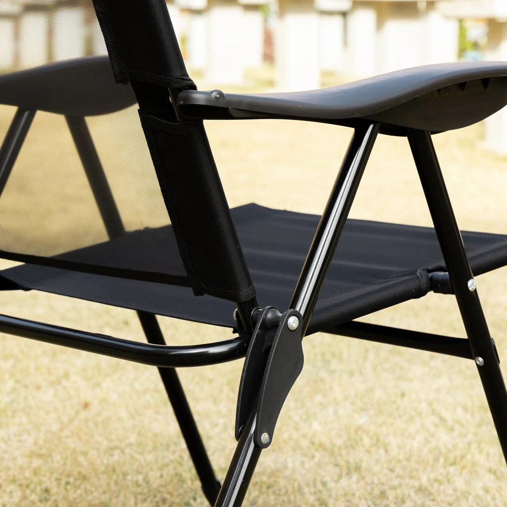 Sedia da pranzo pieghevole con schienale reclinabile ¨C Zephmum ¨C Nero 62x70x109 cm