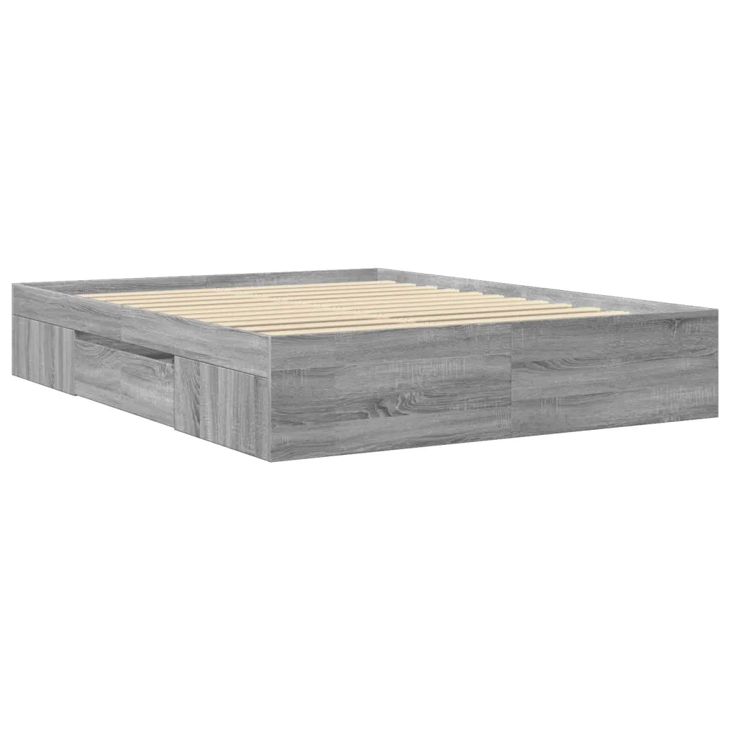 Giroletto senza Materasso Grigio Sonoma 160x200 cm Truciolato