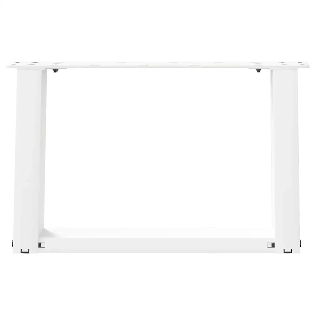 vidaXL Gambe per Tavolino da Caffè a Forma di U 2 pz Bianche 50x(30-31) cm Acciaio