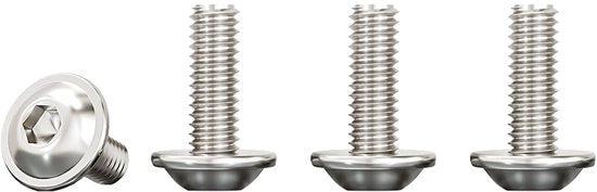 Drenky Lenskopschroeven con flangia, M5 x 16 mm, binnenzeskant, acciaio inossidabile, A2, V2A, slot selfa per connessioni meccaniche, 20 pezzi