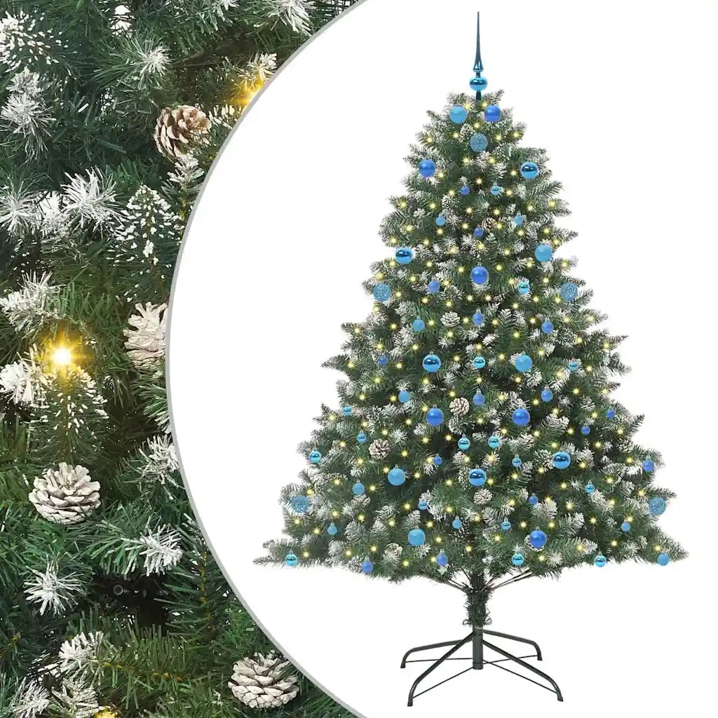 Albero di Natale artificiale con 300 LED Verde 210 cm 3395252