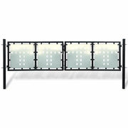 Cancello per Recinzione Singolo Nero 300 x 150 cm