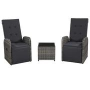 Set di mobili da bistrot da 3 pezzi con cuscini resina intrecciata grigia 02_0014535