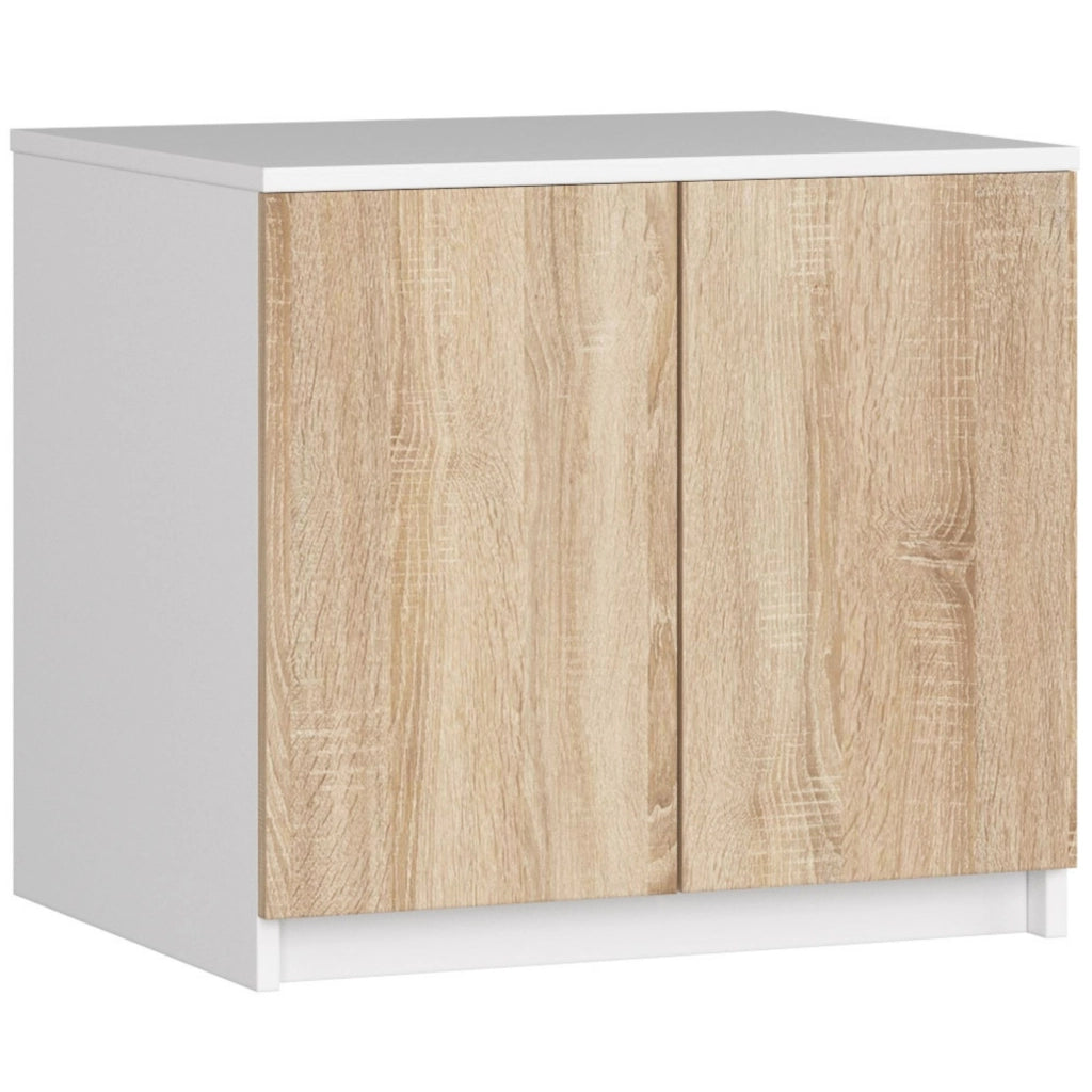 Sopralzo per armadio AKORD S60 Bianco 60 cm 2 ante inserto frontale Sonoma Quercia 60x51x55 cm