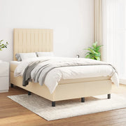 Giroletto a Molle con Materasso Crema 120x200 cm in Tessuto 3141926