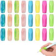 Aiuto alla scrittura 24 pezzi - Onerodante pen holder - Silicone - Posizione di scrittura corretta - Adatto per mancini/dritti - Esperienza di scrittura confortevole - Onerodanti per penna