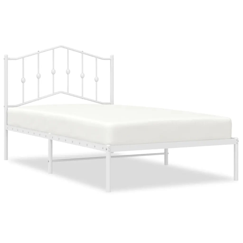 Giroletto con Testiera Metallo Bianco 100x190 cmcod mxl 132223