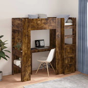 Struttura letto a castello con scrivania Rovere fumé 3410431