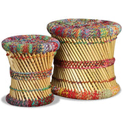 Sgabello con Motivi Chindi 2 pz Multicolore in BambÃ¹