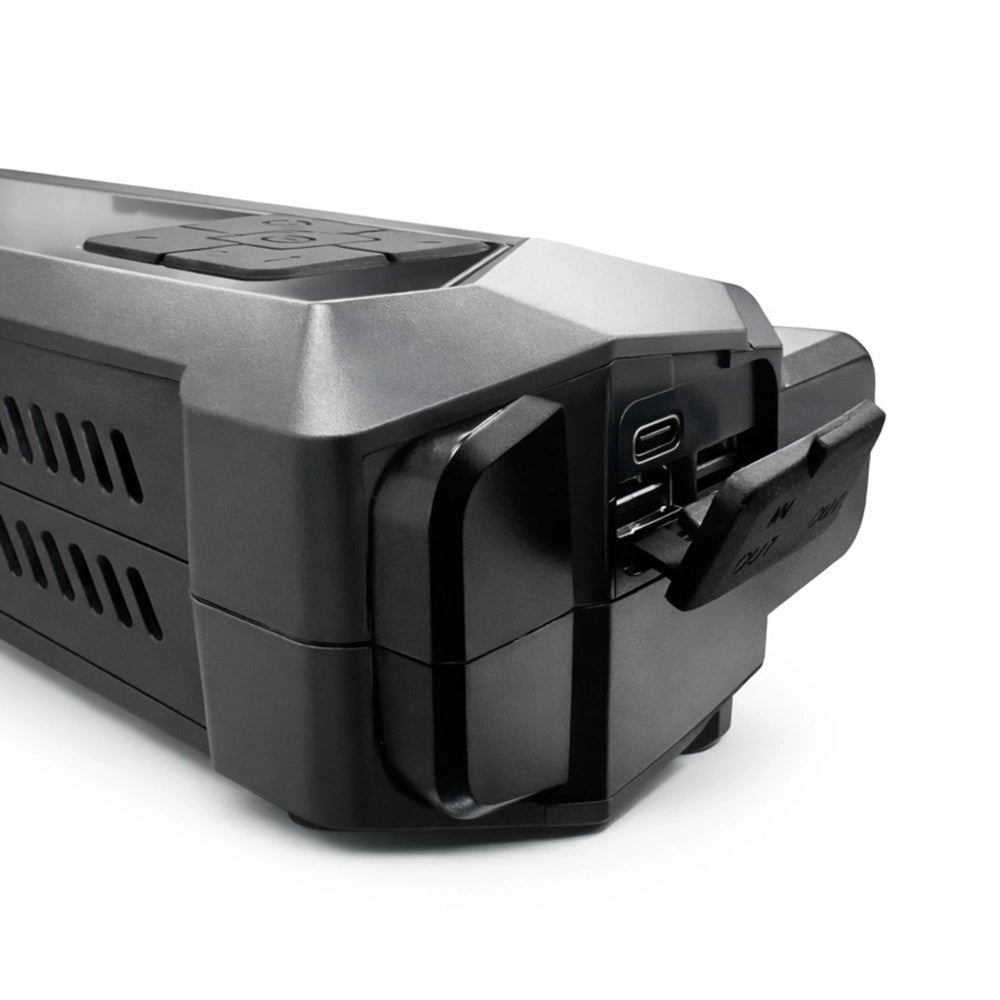 Trade Shop - Avviatore Di Emergenza Multifunzione 4 In 1 Per Auto 12v Con Compressore Torcia Power Bank -