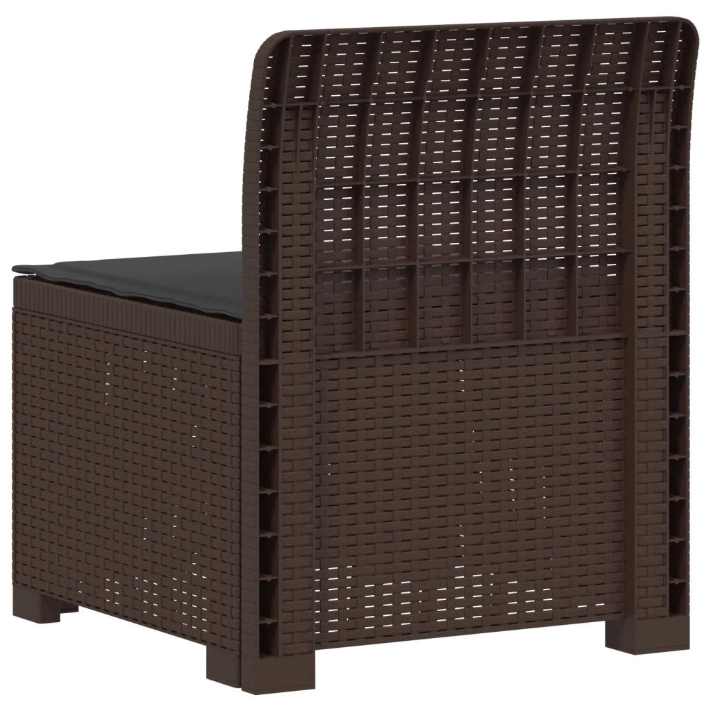Divano da esterno-Divano da Giardino a 1 Posto con Cuscino Aspetto Rattan PP 247641
