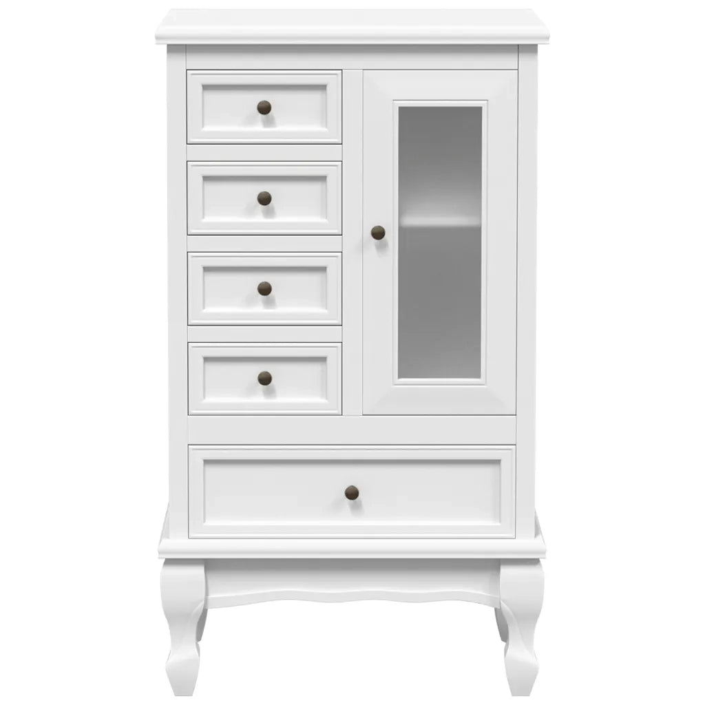 Armadietto con 5 Cassetti e 2 Ripiani Bianco CFW7294547