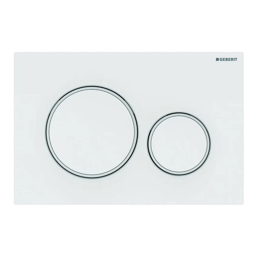 PLACCA DI COMANDO SIGMA20 DOPPIO TASTO  BIANCOBIANCO OPACO     GEBERIT