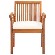 Sedia da Pranzo per Giardino con Cuscino in Massello di Acacia 45964