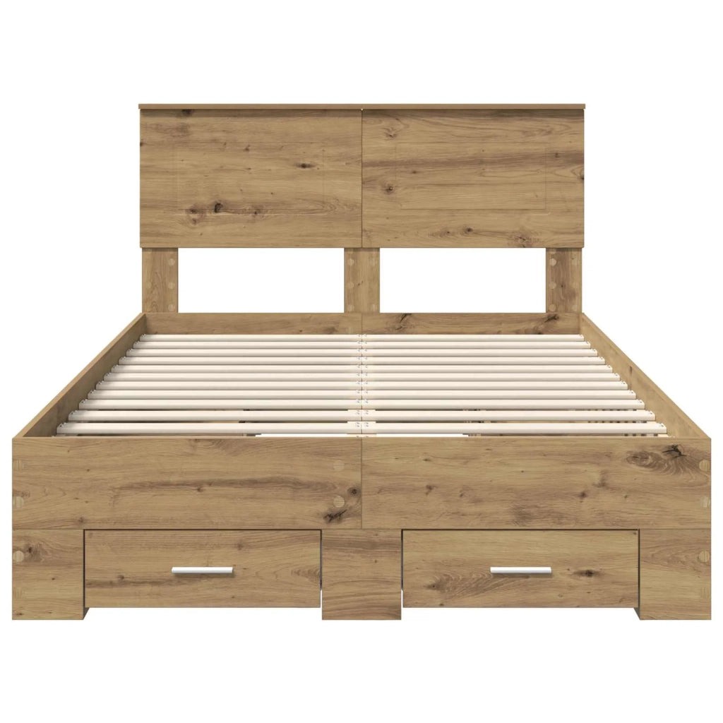 Struttura del letto Rovere artigianale 120 x 190 cm 3408289
