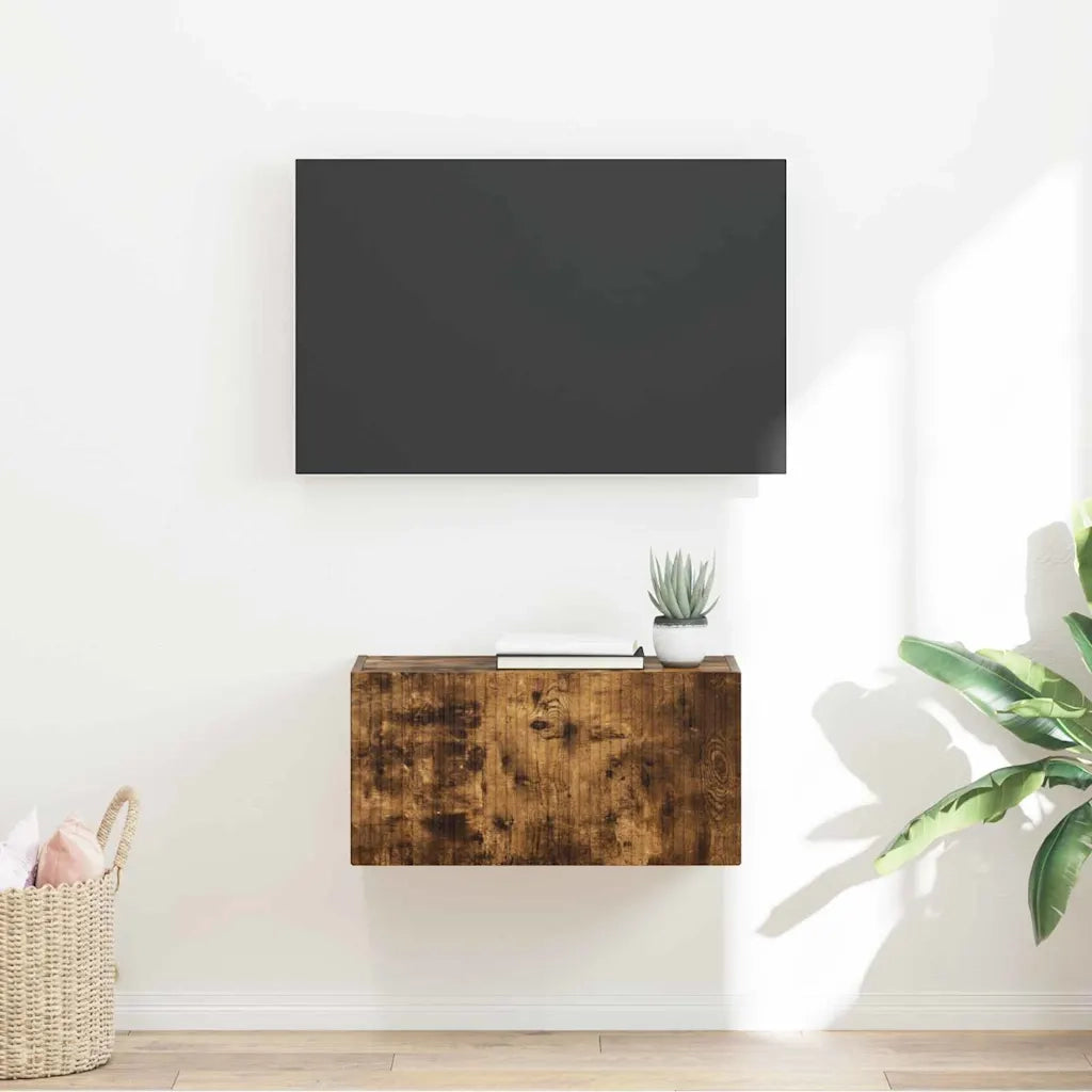 Mobile TV da parete Rovere fumé 60 x 31 x 29,5 cm 892199