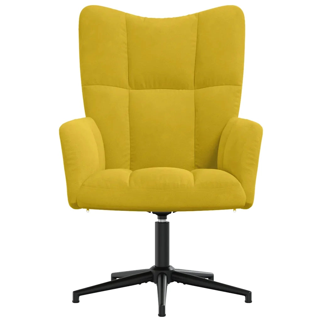 Sedia Relax Giallo Senape in Velluto 328102