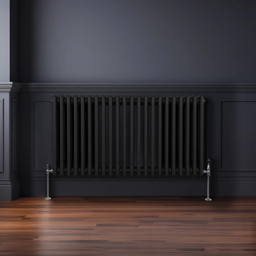 Termosifone Radiatore a 3 colonne per riscaldamento centralizzato Nero 60 x 101cm