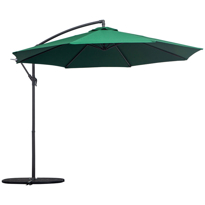 EASYCOMFORT  Ombrellone Decentrato in Metallo, verde, 3m