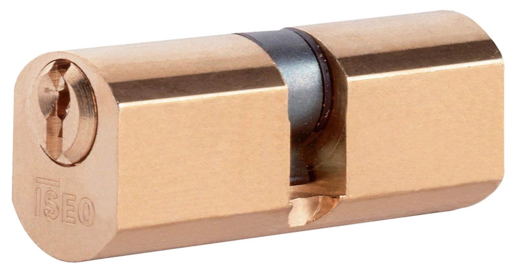Cilindro ISEO centrale mm.54 infilare ottone 5 perni serratura fascia A.8400