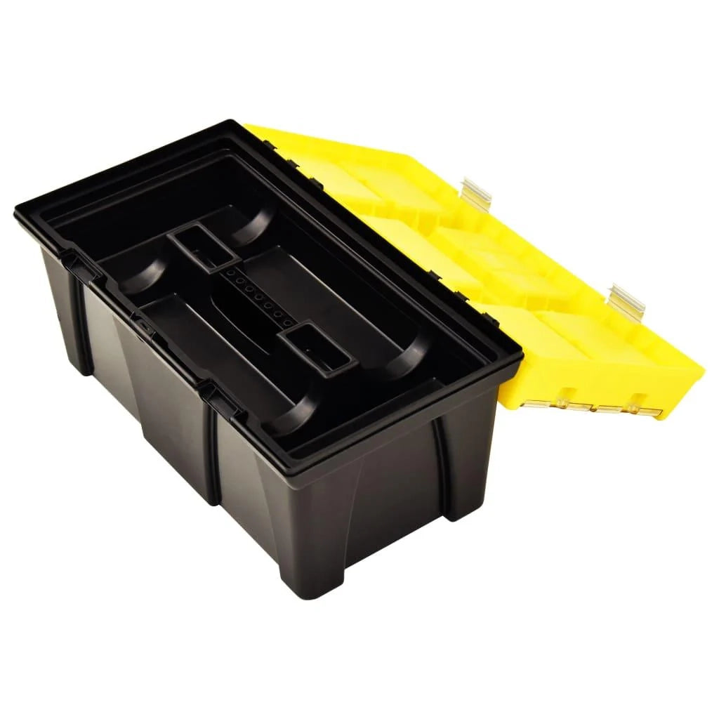 Cassetta degli attrezzi cassetta degli attrezzi cassetta portautensili cassetta portautensili per officina/garage plastica 59,5 x 33,7 cm giallo 02_0003225