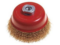 1blister spazzola a tazza fili acciaio per smerigliatrice - ? mm.100 foro filettato14 ma pg 485.50 cod:ferx.fer86219