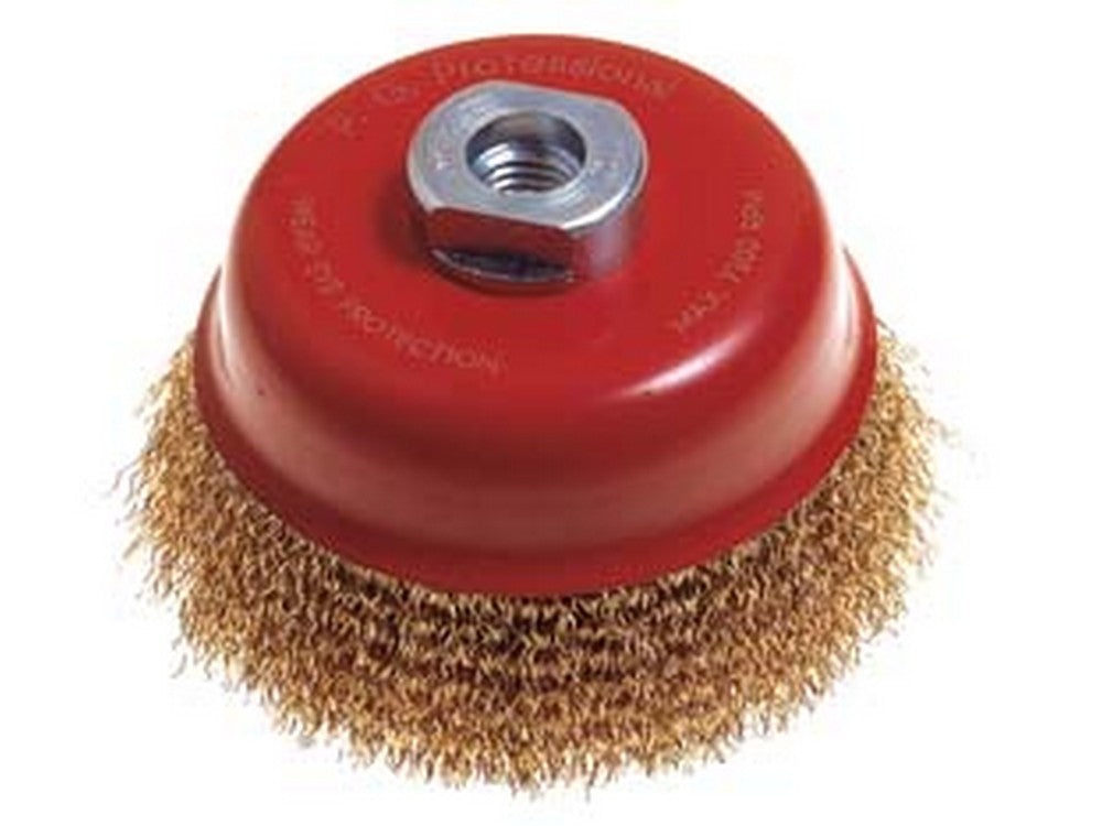 2blister spazzola a tazza fili acciaio per smerigliatrice - ? mm. 85 foro filettato14 ma pg 485.40 cod:ferx.fer72144