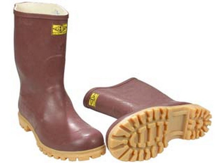 stivali in gomma a tronchetto carrarmato marrone - n°41 cod:ferx.fer100663