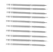 Serie T12 soldeerbouttips sostitutivi resistenti al calore - 10 pezzi - ideali per lavori di saldatura - compatibili con FX-951 - duraturi e resistenti.