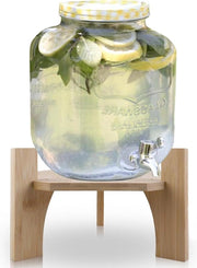 Dispensatore di bevande in legno standard 215 cm con holder di coperchio per picnic, festa, ornamento di matrimonio.