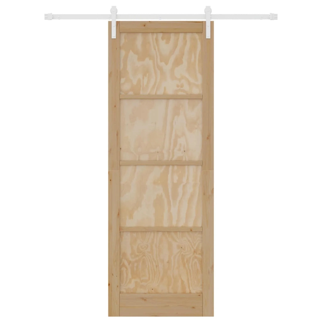 Porta scorrevole Naturale e Bianco 83 x 232 cm