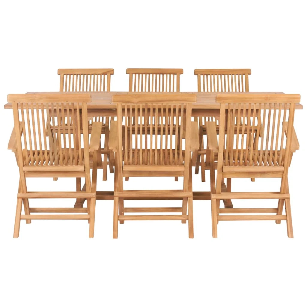Set da pranzo da esterno 7 pezzi 150-200x100x75 cm teak massello 02_0014510