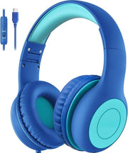 Cuffia per bambini con cavo - Cuffia per bambini - Cuffia per computer con cavo - Regolazione del volume sicura - Scuola - Tablet - Laptop - Viaggi - Ascolto della musica