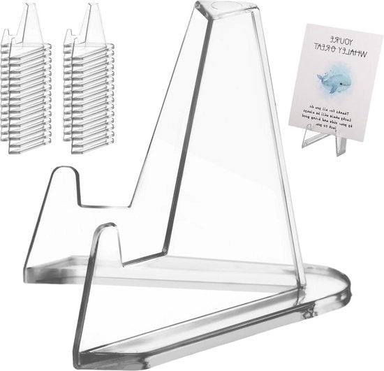 Display Stand per Carta Transparente - Organizzatore per Visite e Medaglie in Acrilico - 30 Posizioni - 55 cm