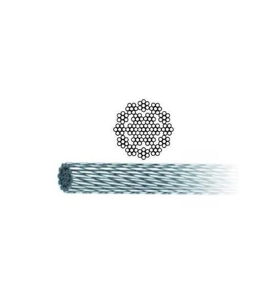 Vigor-Blinky Funi Acciaio Zincato 133 Fili Antigiro (19x7) 25mt Diametro 4mm