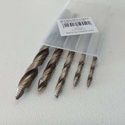 Stella bianca set 5 punte elicoidali hss cobalto 8% din 338 con imbocco a gradini