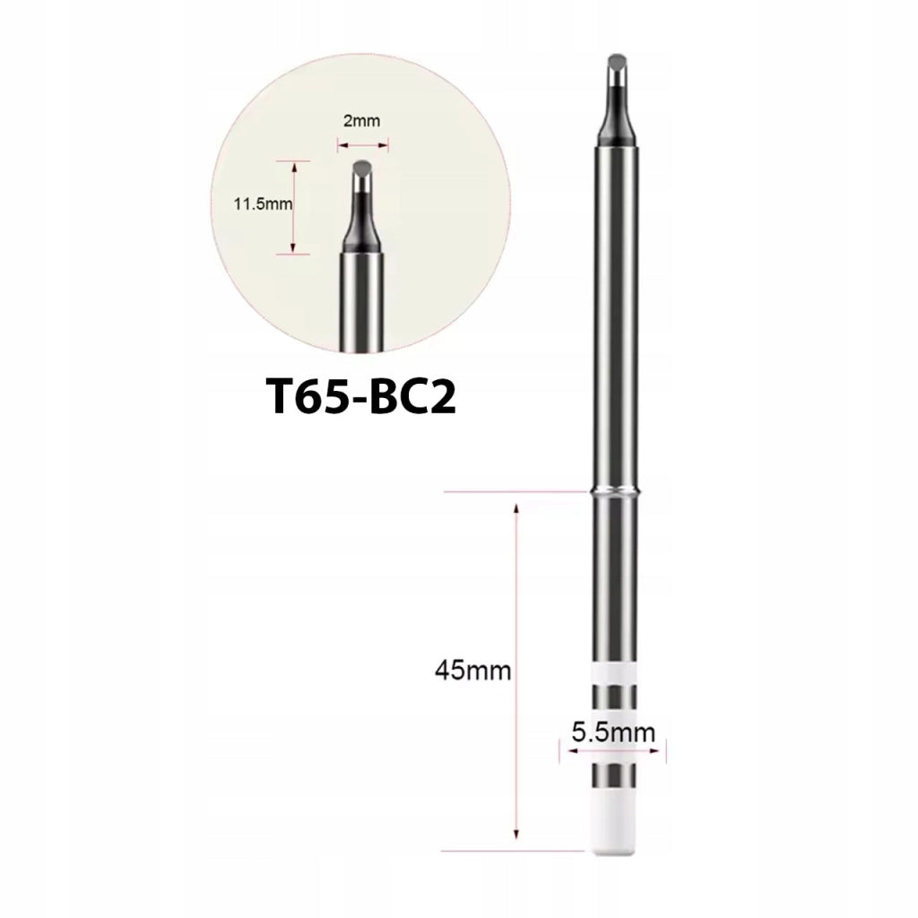 Set Punte Saldanti T65-K, T65-BC2, T65-IS – Compatibile con Stazioni Saldanti T65 | Rame e Acciaio Inox